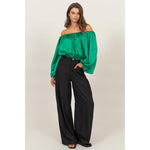 Phoenix High-waisted Wide Leg Shimmer Pant