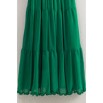 Sunset Serenade Dress Chiffon Smocked Bodice Tiered Midi Dress