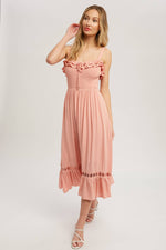 Blush Breeze Mini Frill Dress
