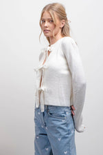 Sloane Tie Bow Cardigan Sweater