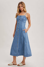 Ella Button Down Denim Dress