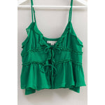 Flirt Factor Chiffon Sleeveless Ruffled Cami Top