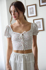 Cherry Bliss Puff Sleeve Top