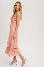 Blush Breeze Mini Frill Dress