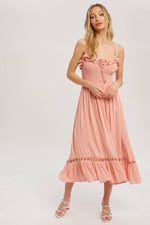 Blush Breeze Mini Frill Dress