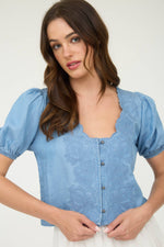 Bluebell Embroidered Top