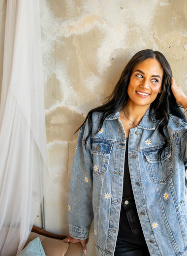 Dancing Daisy Overszied Denim Jacket