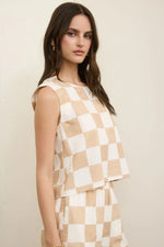 The Poppy Check Top