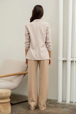 Sophia Ruched 3/4 Sleeve Blazer