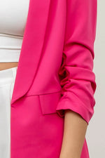 Sophia Ruched 3/4 Sleeve Blazer