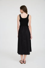 The Emery Mixed Media Midi Dress