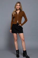 Poet Two-Way Open Zipper Sweater