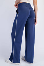 Modal Scuba Piped Straight-Leg Pants
