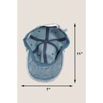 Faded Wash Denim Baseball Cap