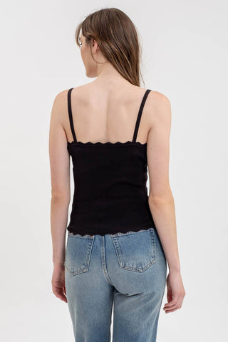 Adelle II  Scalloped Edge Knit Tank