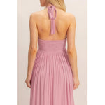 Moonpetal Halter Maxi Dress