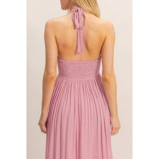 Moonpetal Halter Maxi Dress
