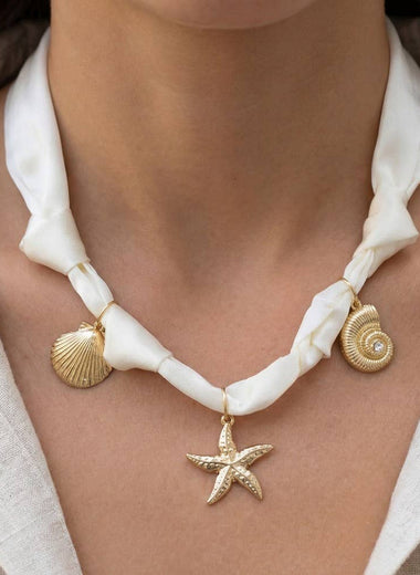 Knotted Sea Satin Necklace