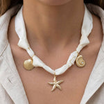 Knotted Sea Satin Necklace