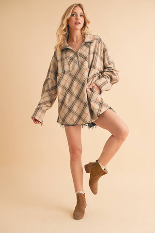 Mya Plaid Pullover