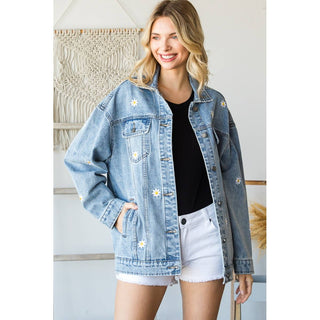 Dancing Daisy Overszied Denim Jacket
