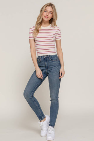 Selena Multi Stripe Sweater Shirt