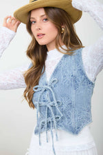 Clover Belle Denim Vest