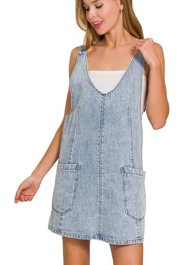 Sunday Stroll Mini Denim Dress