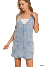 Sunday Stroll Mini Denim Dress
