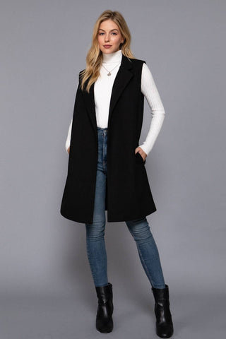 Brienne Sleeveless Notched Collar Vest