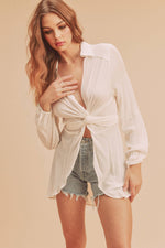 Margot Tie Top (Ivory)