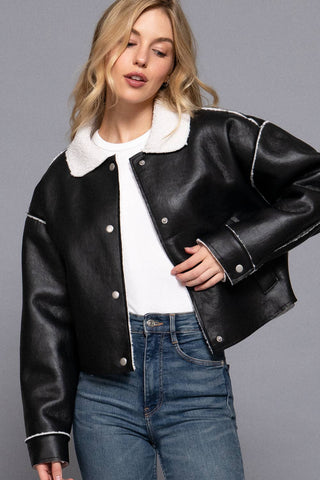 Novelle Faux Leather Jacket