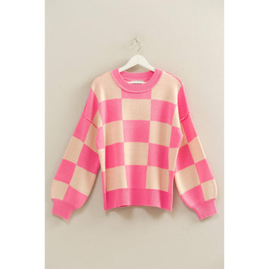 Hollis Checkered Knit Sweater