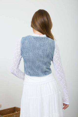 Clover Belle Denim Vest