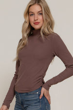 Renée Side Detail Brushed Rib Top