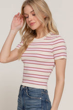 Selena Multi Stripe Sweater Shirt