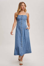Ella Button Down Denim Dress