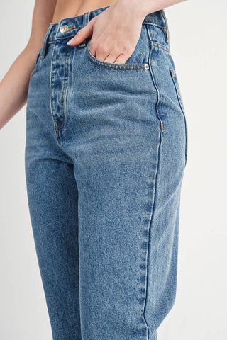Freestone High-rise Straight Leg Denim Jean