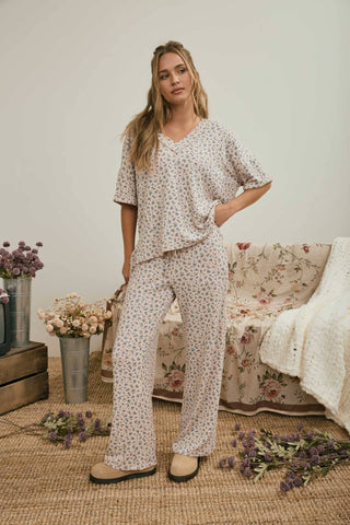 Blooming FIelds Ribbed Top