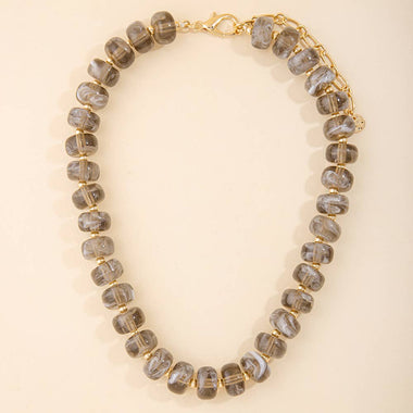 Marbled Muse Chunky Bead Necklace