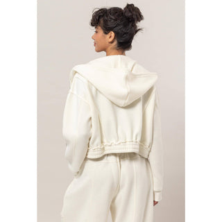 Deya Zip Up Hoodie Jacket With Seam Detailing