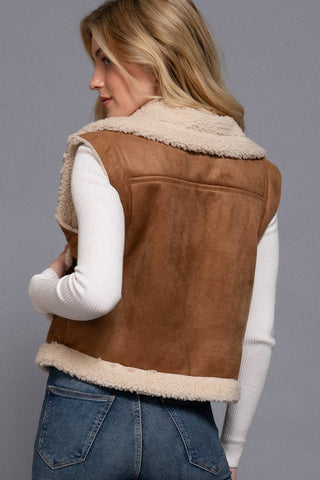 Olein Faux Suede  Vest