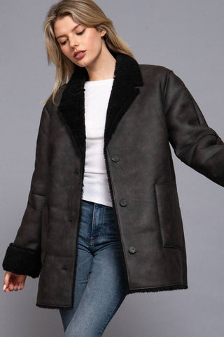 Brixton Coat Faux Leather Coat