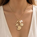 Saltwater Charm Statement Necklace