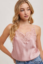 Sami Silky Lace Trim Camisole