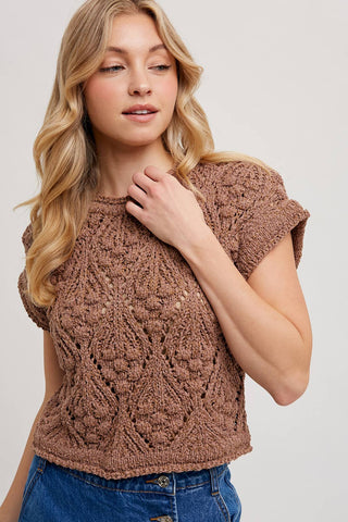 Elara Knit Short-Sleeved Sweater