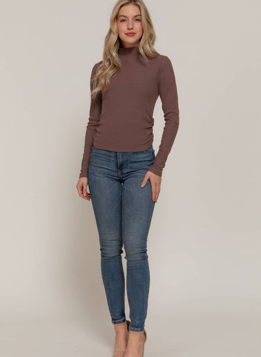 Renée Side Detail Brushed Rib Top