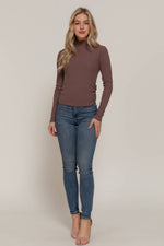 Renée Side Detail Brushed Rib Top