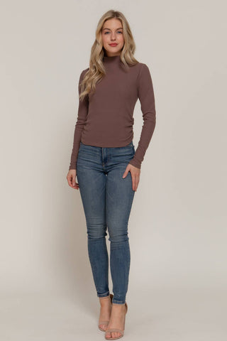 Renée Side Detail Brushed Rib Top