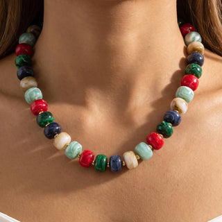 Marble Madness Chunky Bead Necklace